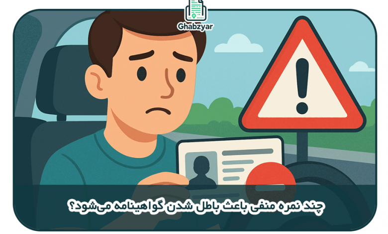 چند نمره منفی باعث باطل شدن گواهینامه می‌شود؟
